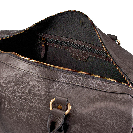 Дорожная сумка Dr.Koffer из натуральной кожи серая