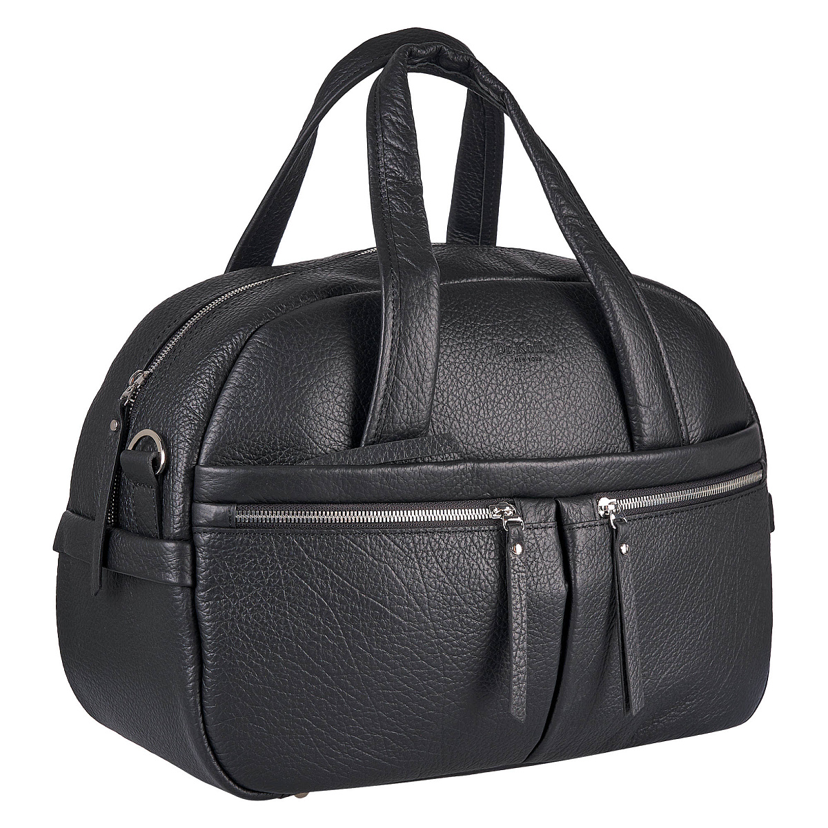 Сумка дорожная Dr.Koffer из натуральной кожи черная