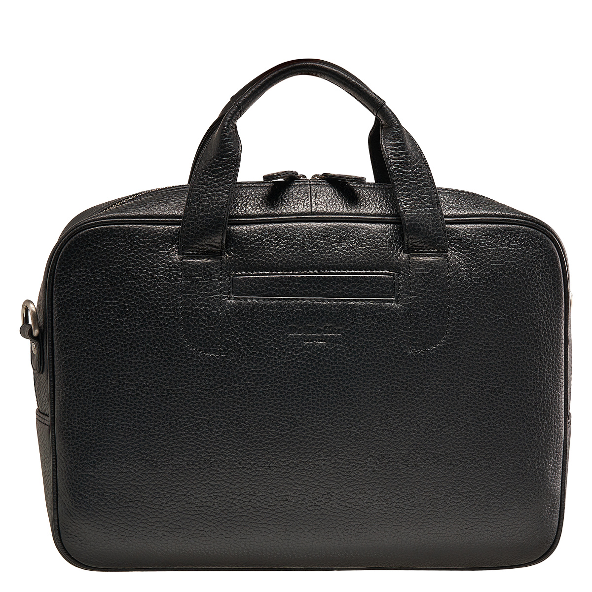 Деловая сумка Dr.Koffer из натуральной кожи черная