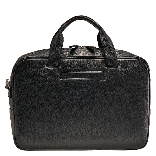 Деловая сумка Dr.Koffer из натуральной кожи черная