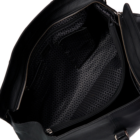 Сумка дорожная саквояж Dr.Koffer из натуральной кожи черный