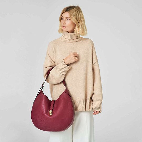 Женская сумка Dr. Koffer из натуральной кожи бордовая