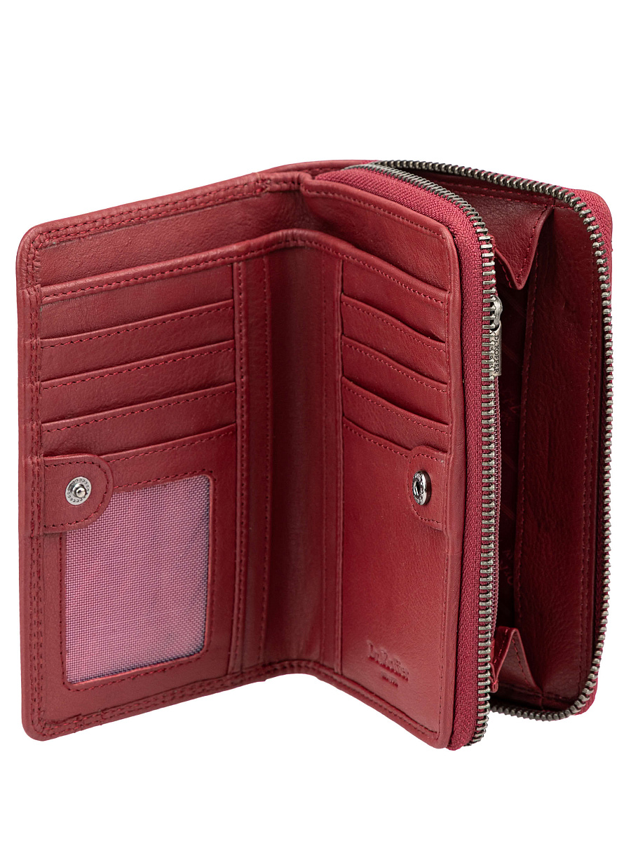 Портмоне Dr.Koffer из натуральной кожи бордовое
