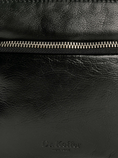 Сумка через плечо Dr.Koffer из натуральной кожи черная