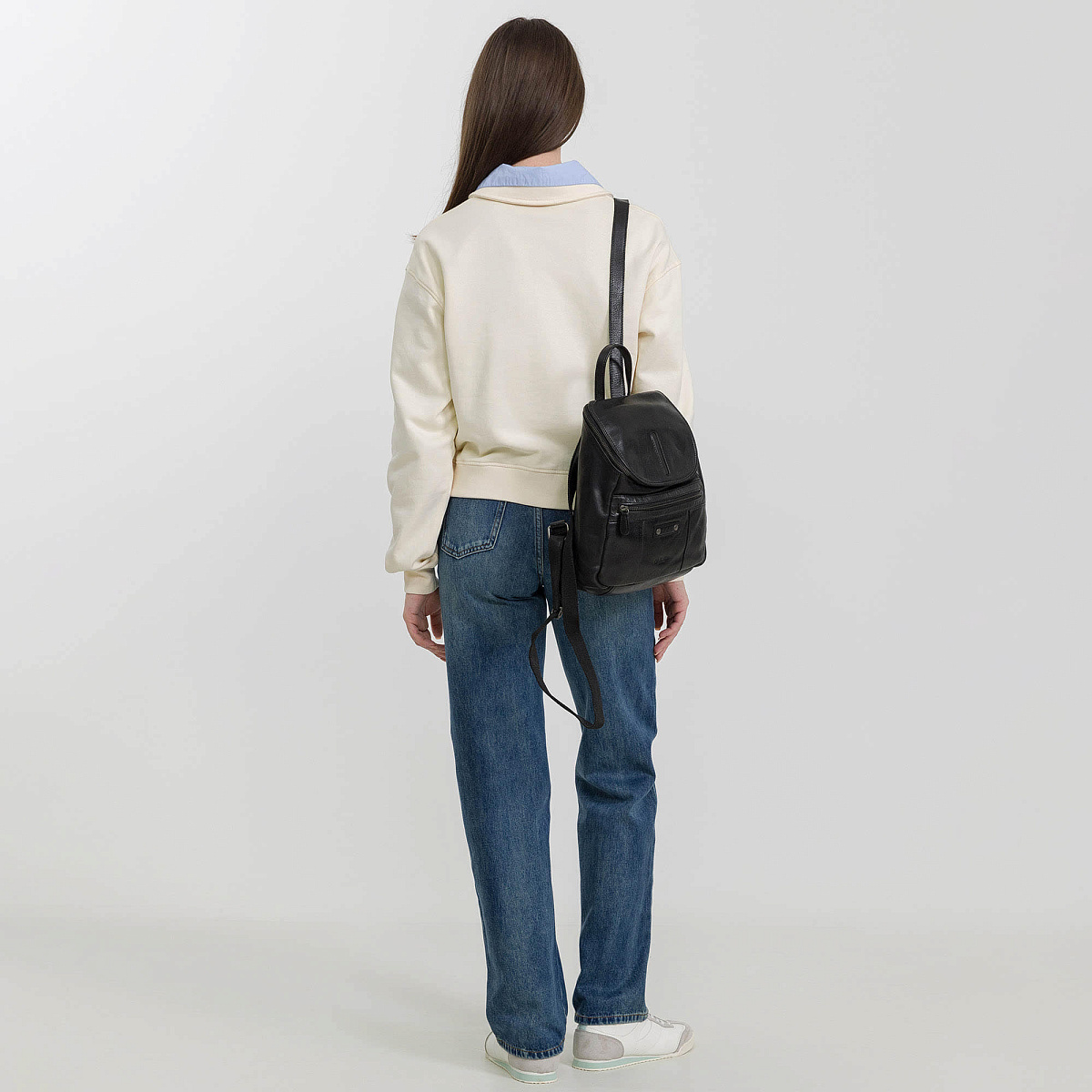 Рюкзак Dr.Koffer из натуральной кожи черный