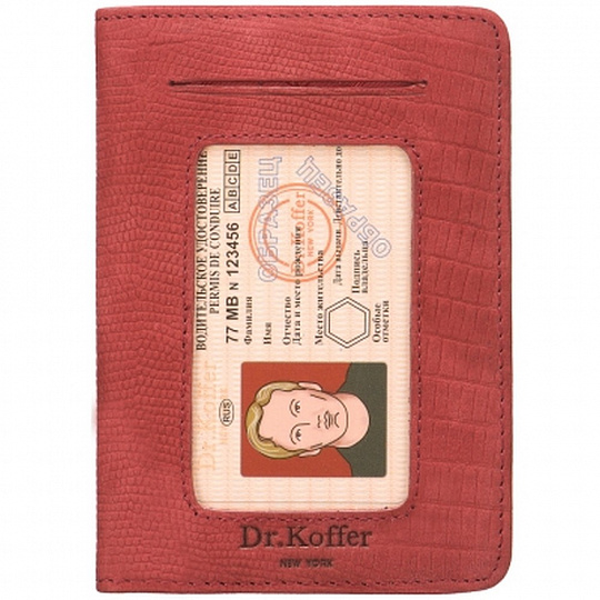 Обложка для автомобильных документов с пластиковыми захватами внутри Dr.Koffer X268010-165-03
