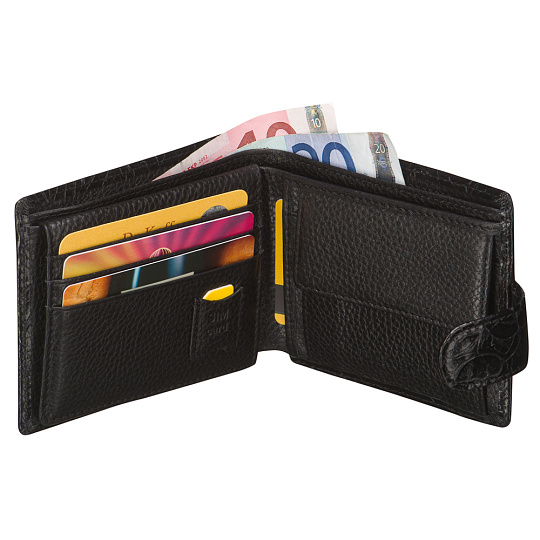 Портмоне Dr.Koffer из натуральной кожи черное