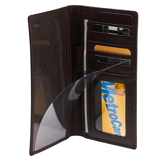 Портмоне Dr.Koffer из натуральной кожи коричневое