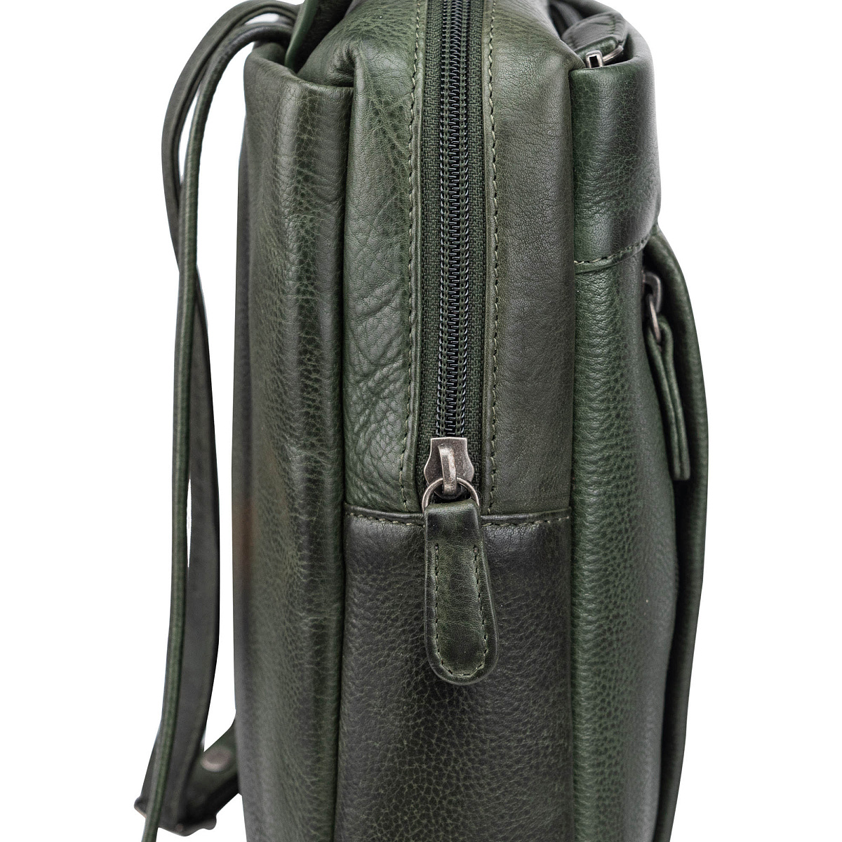 Рюкзак Dr.Koffer из натуральной кожи зеленый