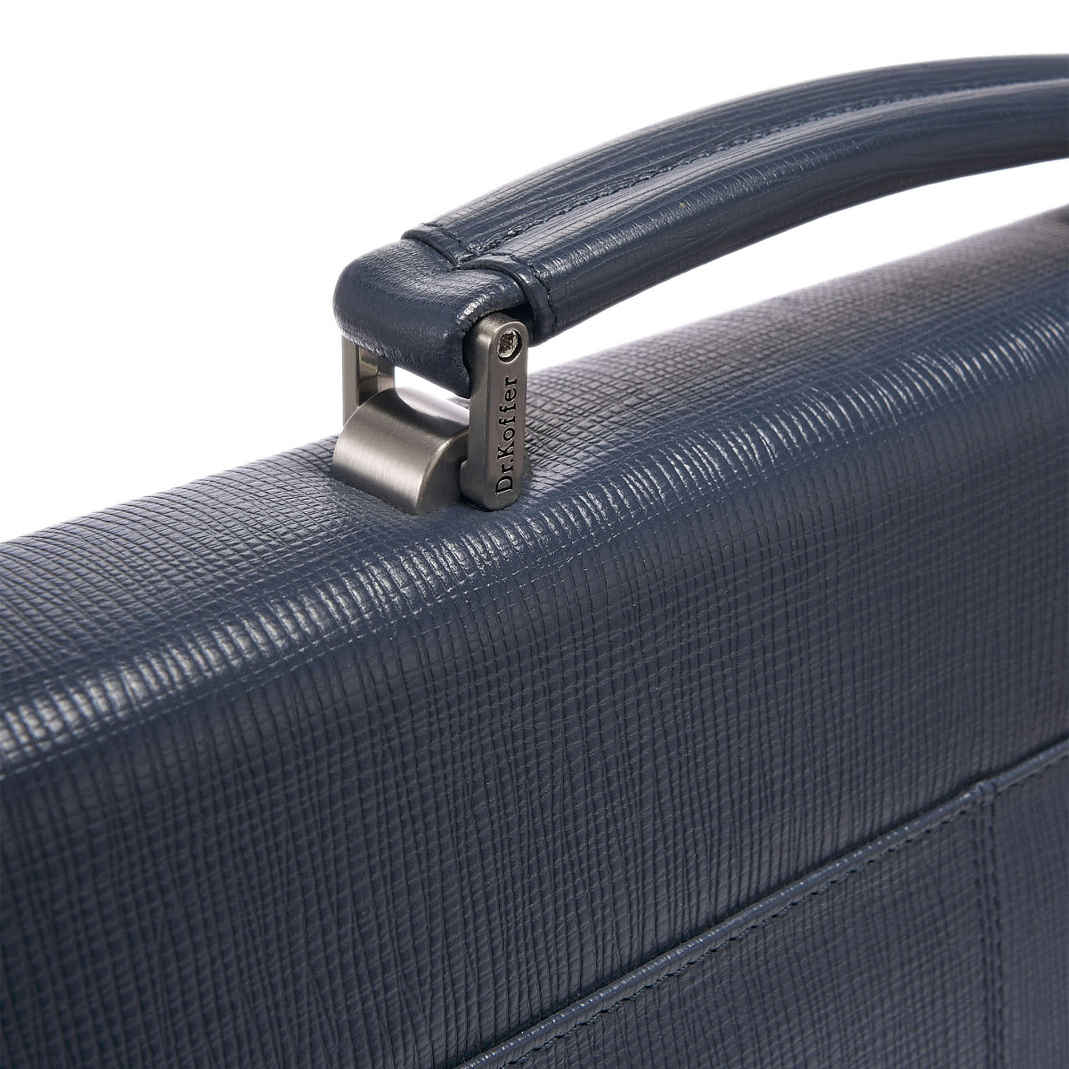 Портфель Dr.Koffer из натуральной кожи синий