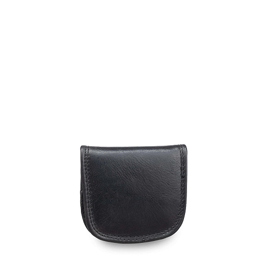 Монетница Dr.Koffer из натуральной кожи чёрная