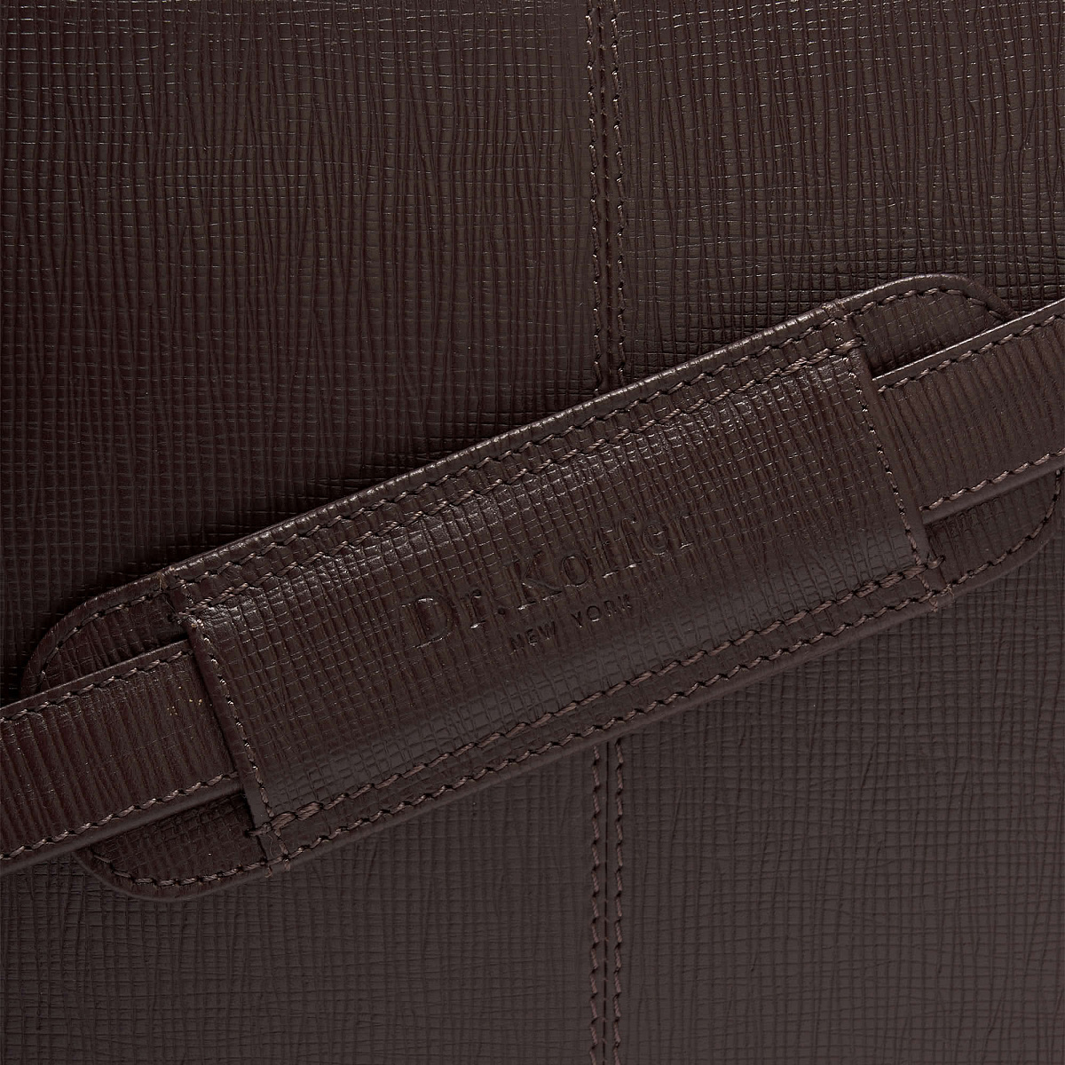 Портфель Dr.Koffer из натуральной кожи темно-коричневый