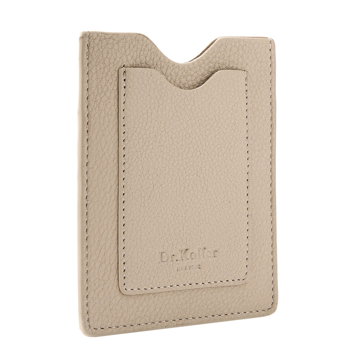 Кредитница Dr.Koffer из натуральной кожи бежевая