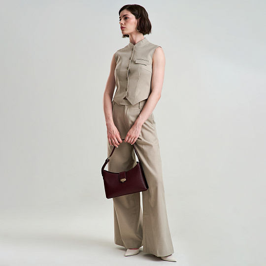 Женская сумка  Dr. Koffer из натуральной кожи бордовая