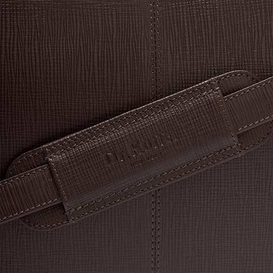 Портфель Dr.Koffer из натуральной кожи темно-коричневый