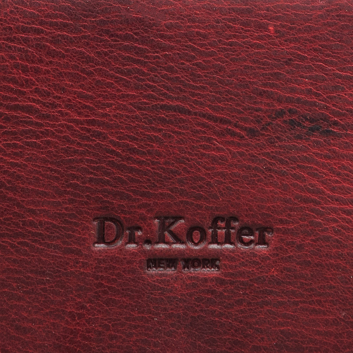 Монетница Dr.Koffer из натуральной кожи красная