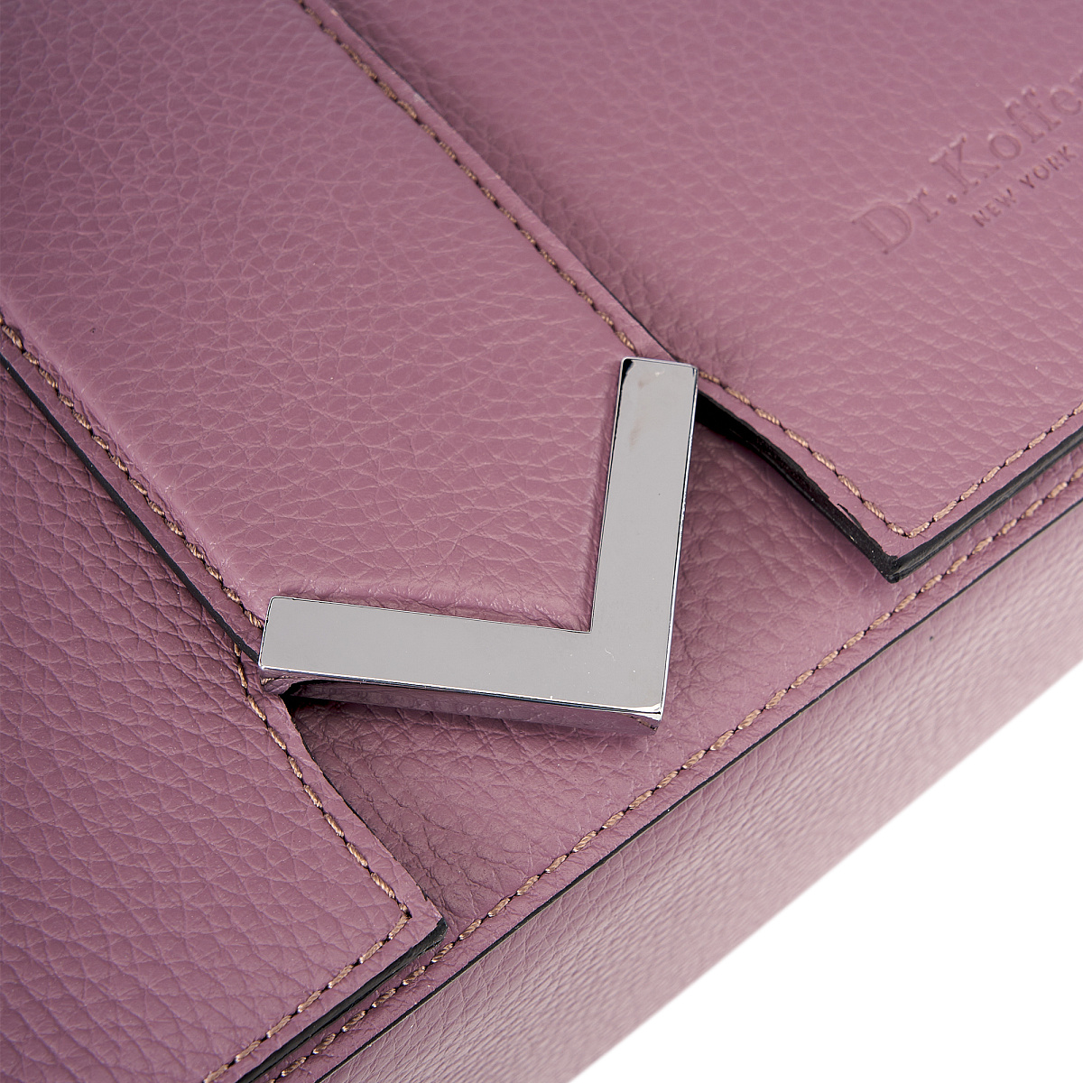 Женская сумка Dr. Koffer из натуральной кожи розовая