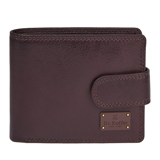 Портмоне Dr.Koffer из натуральной кожи коричневое