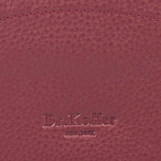 Очечник Dr.Koffer из натуральной кожи бордовый