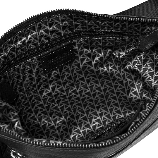 Сумка на пояс Dr. Koffer из натуральной кожи черная