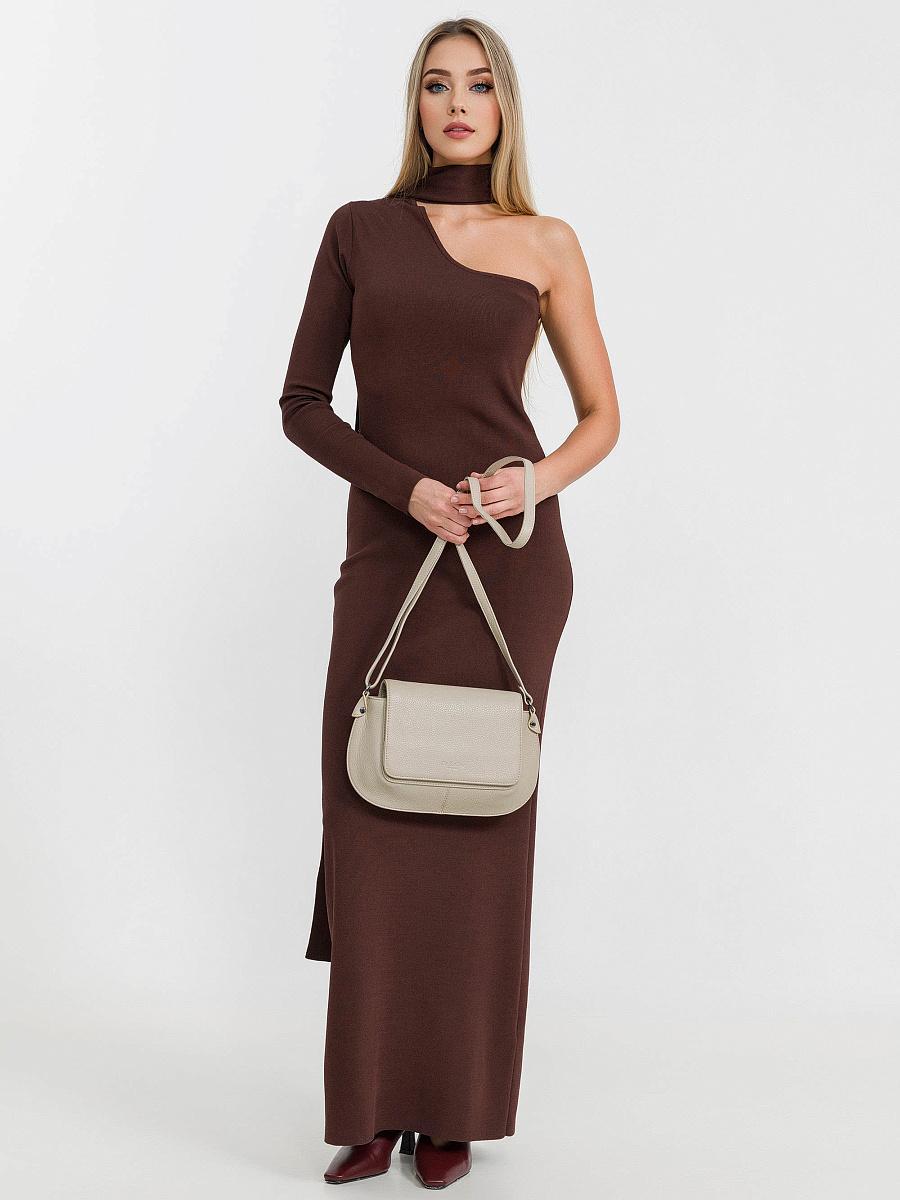 Женская сумка Dr.Koffer из натуральной кожи бежевая