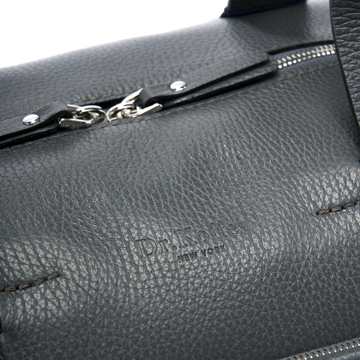 Сумка дорожная Dr. Koffer из натуральной кожи синяя