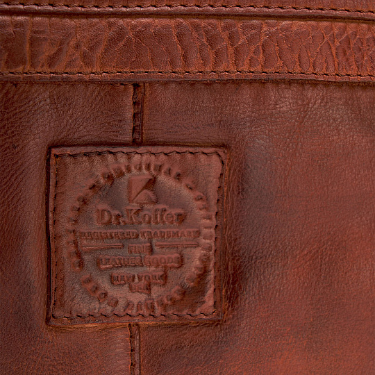 Деловая сумка Dr.Koffer из натуральной кожи коричневая