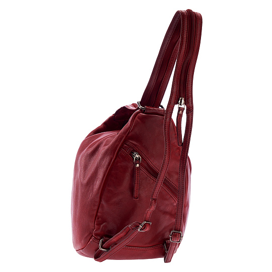 Сумка через плечо Dr.Koffer из натуральной кожи красная