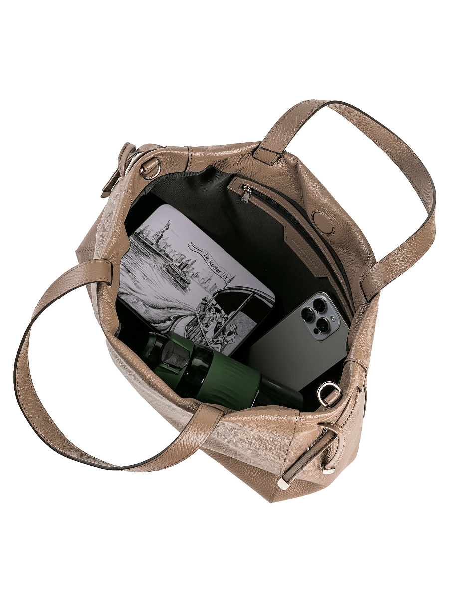 Женская сумка Dr. Koffer из натуральной кожи коричневая