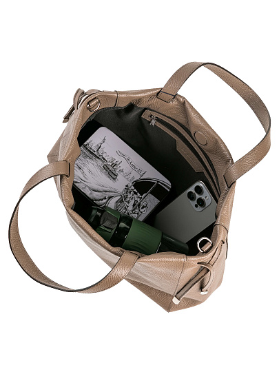 Женская сумка Dr. Koffer из натуральной кожи коричневая