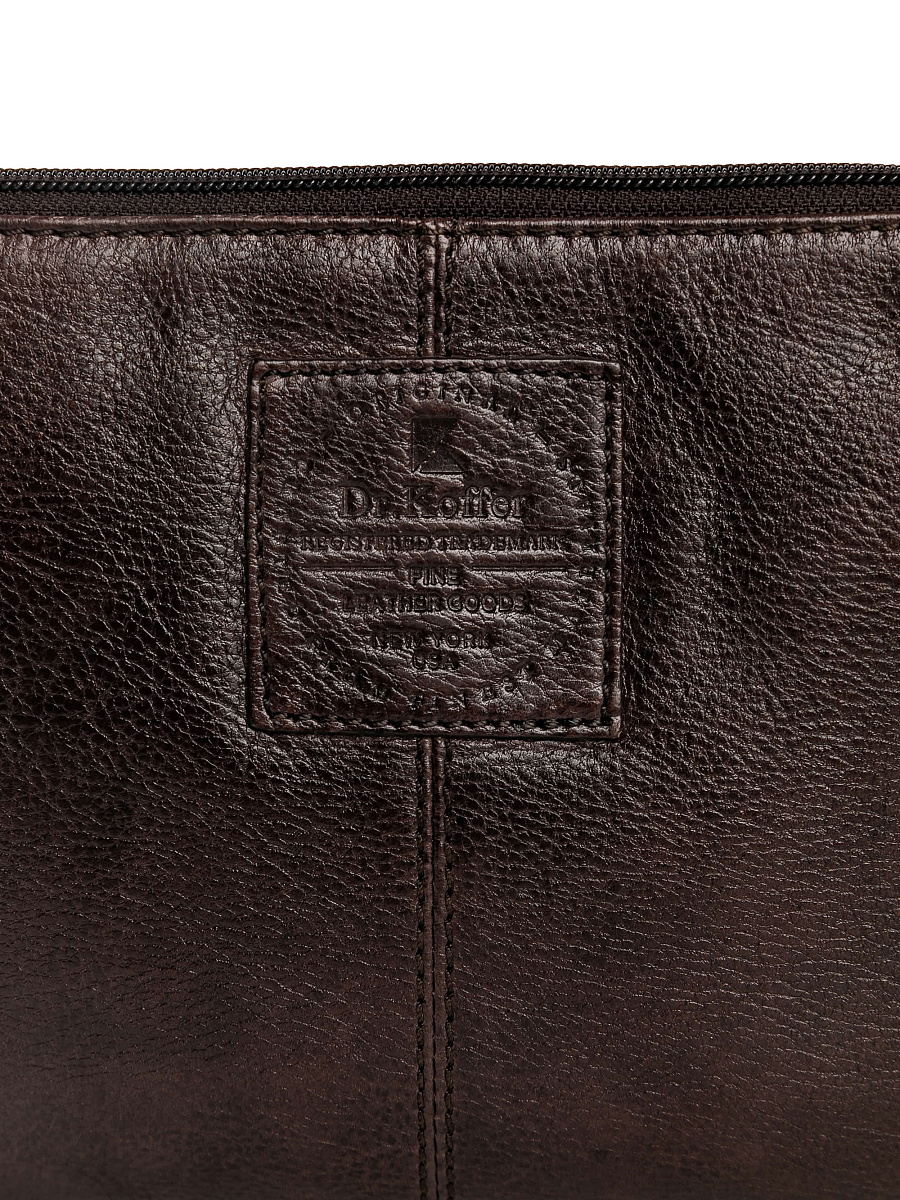 Сумка через плечо Dr.Koffer из натуральной кожи коричневая