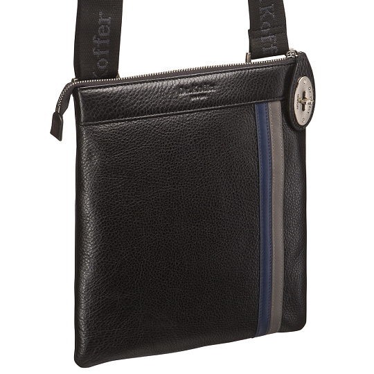 Сумка через плечо Dr.Koffer из натуральной кожи черная