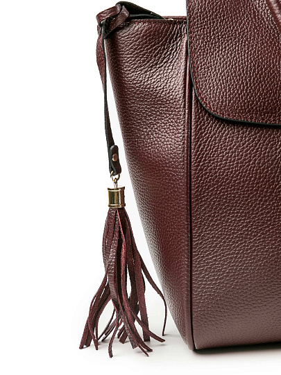 Женская сумка Dr.Koffer из натуральной кожи бордовая