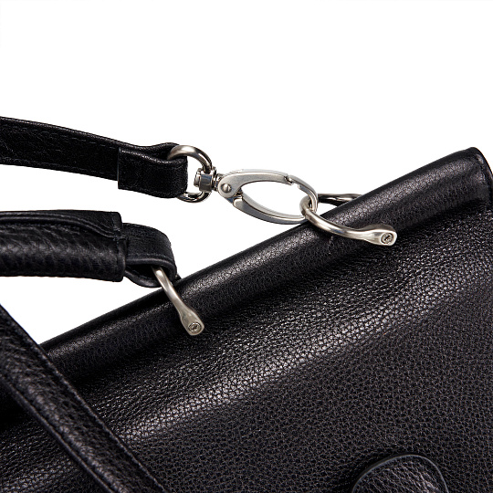 Портфель Dr.Koffer из натуральной кожи черный