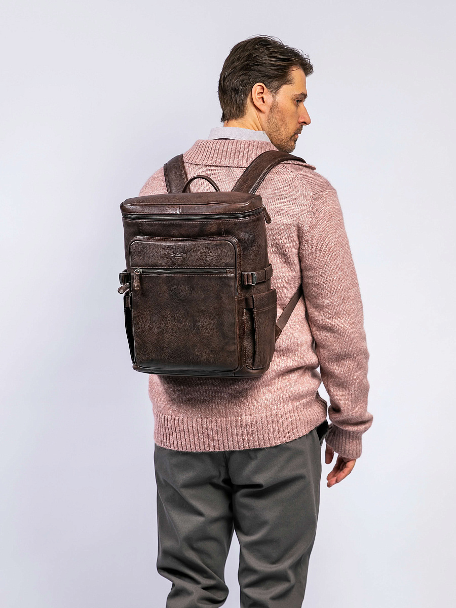 Рюкзак Dr. Koffer из натуральной кожи коричневый