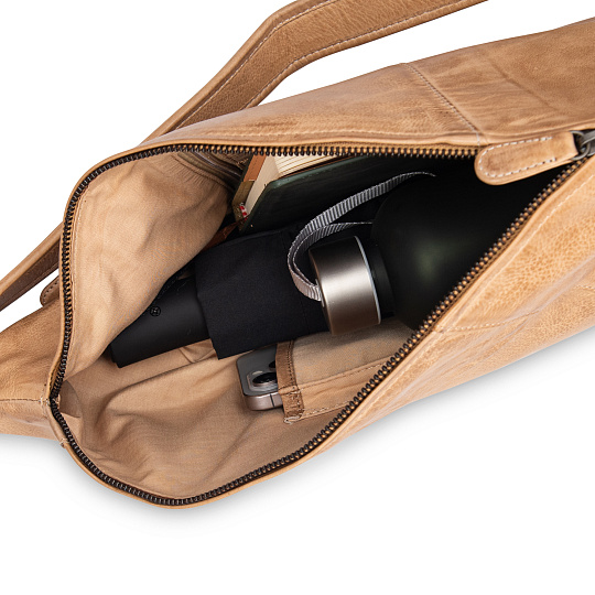 Рюкзак Dr.Koffer из натуральной кожи бежевый