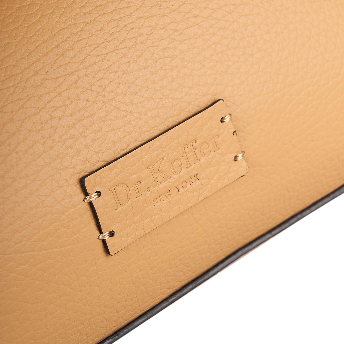 Женская сумка Dr. Koffer из натуральной кожи бежевая