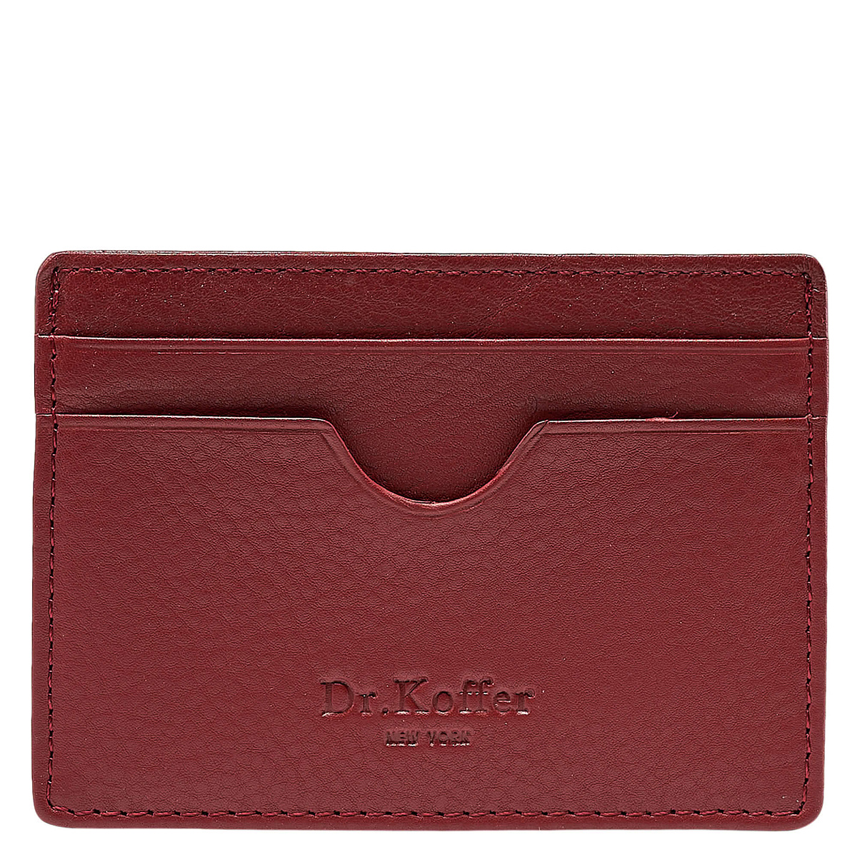Кредитница Dr.Koffer из натуральной кожи бордовая