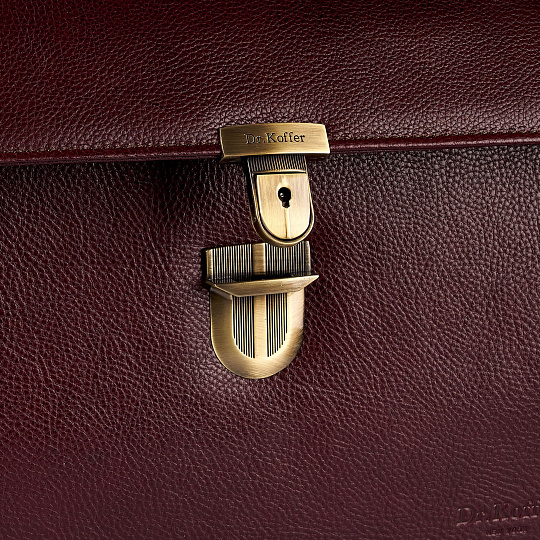 Портфель Dr.Koffer из натуральной кожи темно-коричневый