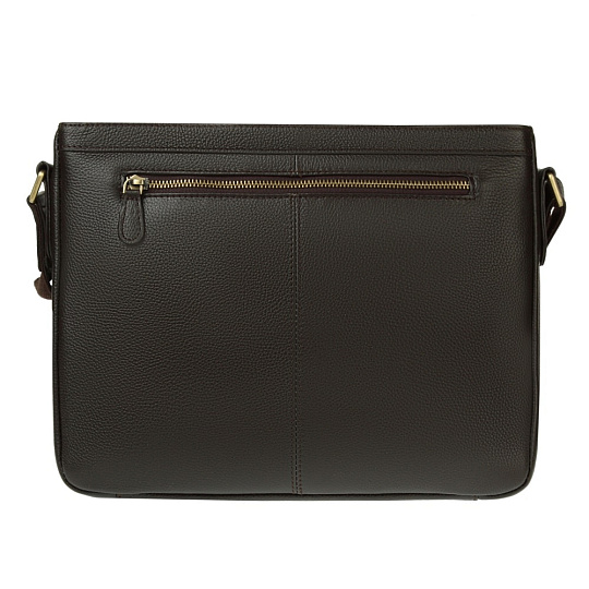 Деловая сумка Dr.Koffer из натуральной кожи темно-коричневая