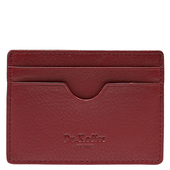 Кредитница Dr.Koffer из натуральной кожи бордовая