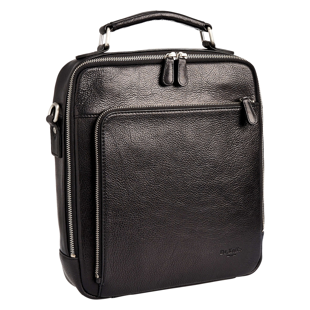Сумка через плечо Dr.Koffer из натуральной кожи черная