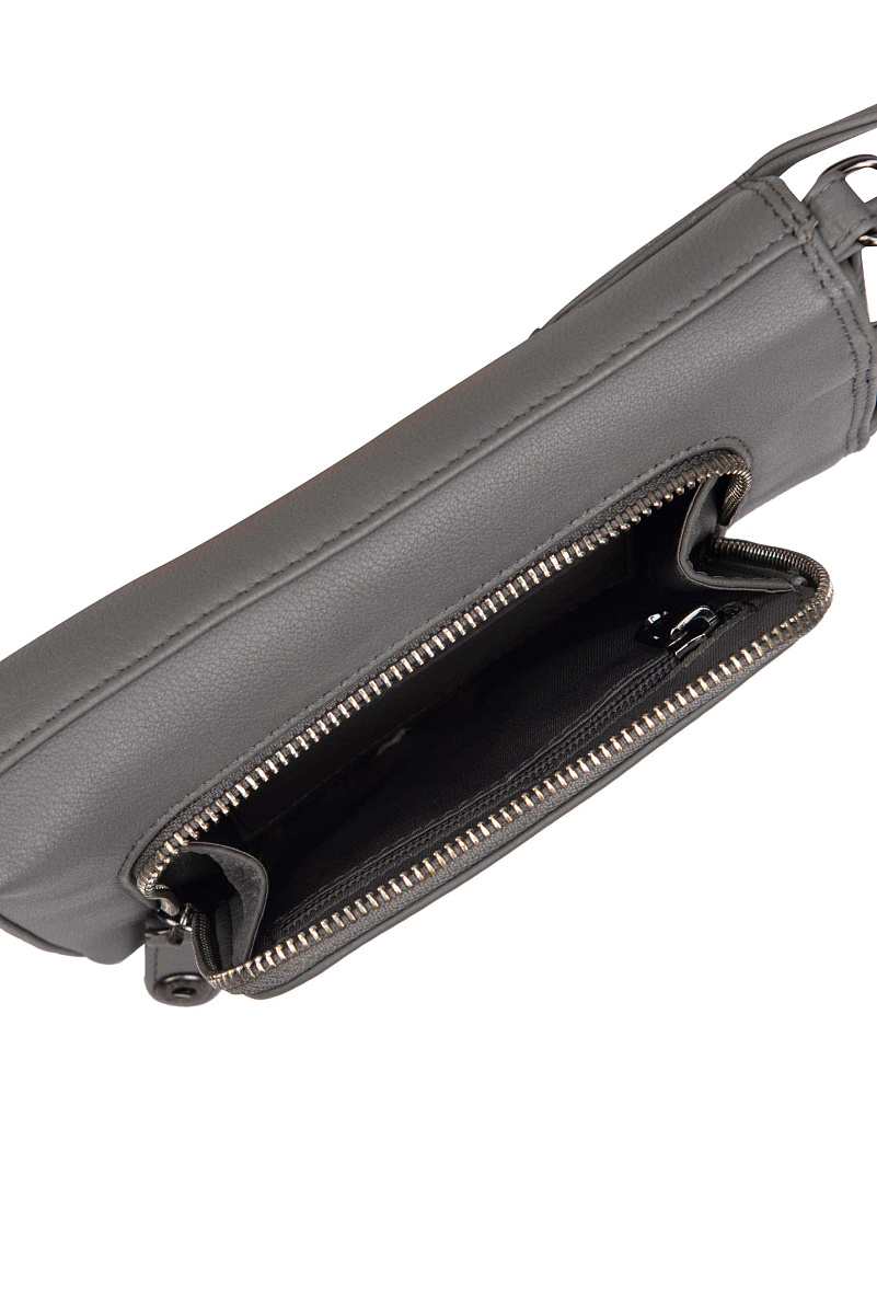 Сумка через плечо Dr.Koffer из натуральной кожи серая