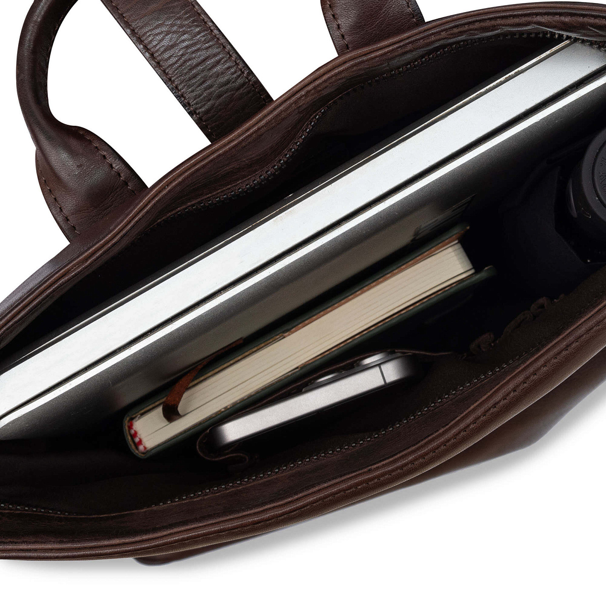 Рюкзак Dr.Koffer из натуральной кожи темно-коричневый