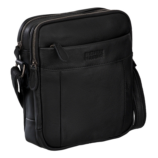 Сумка через плечо Dr.Koffer из натуральной кожи черная