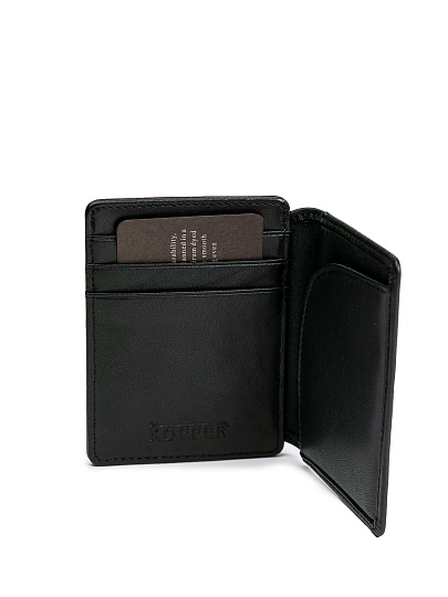 Визитница Dr.Koffer из натуральной кожи черная