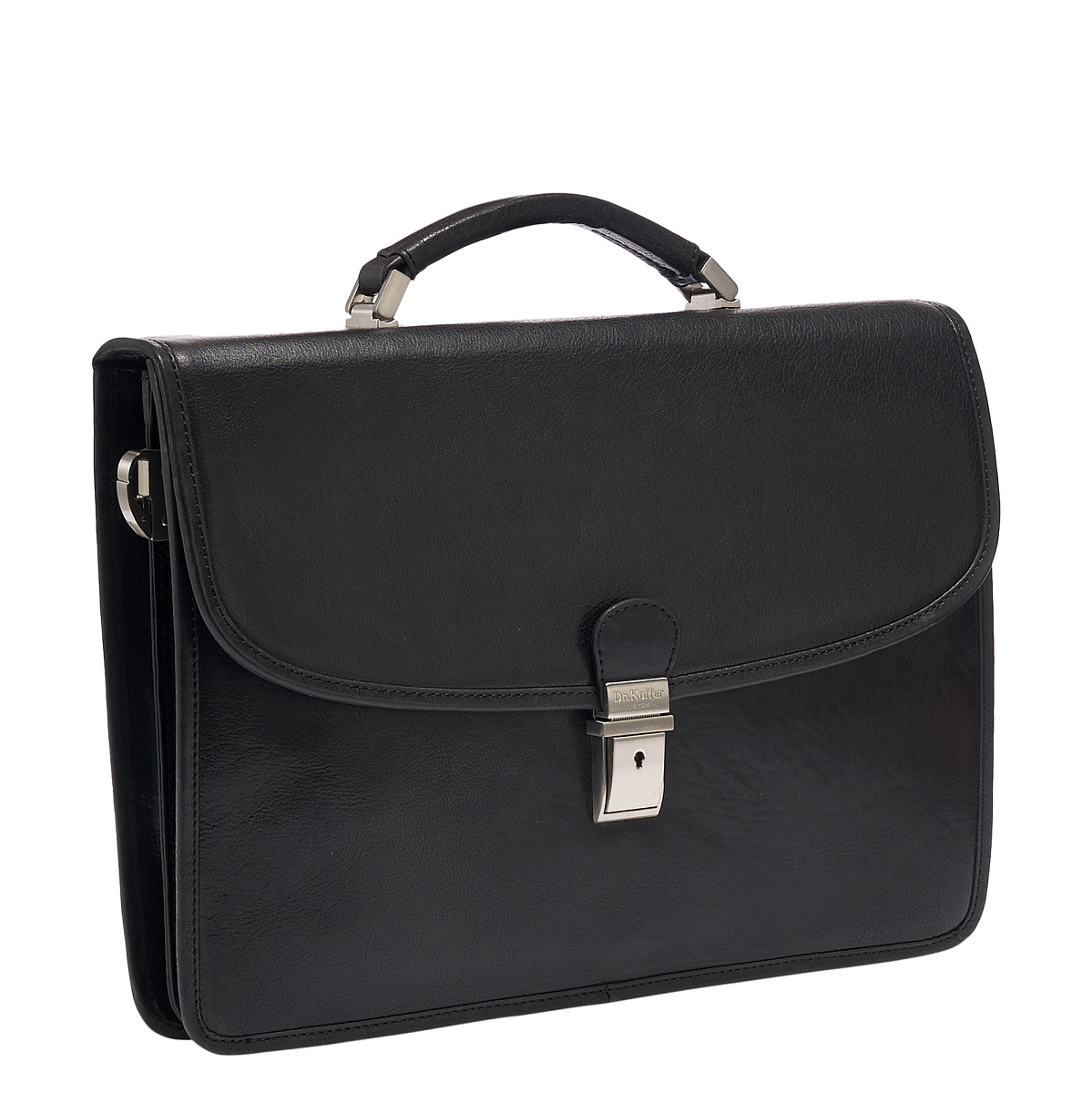 Портфель Dr.Koffer из натуральной кожи черный