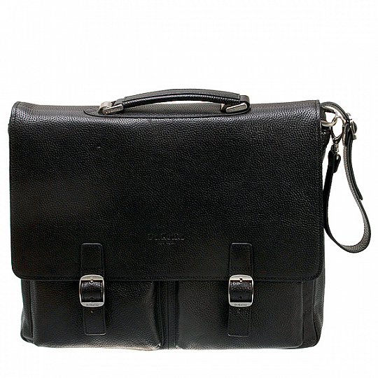 Вместительный портфель с множеством секций (черного цвета) Dr.Koffer P402139-02-04