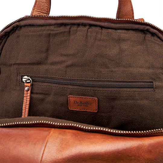 Рюкзак Dr.Koffer из натуральной кожи светло-коричневый