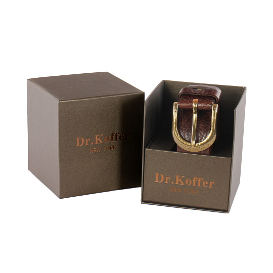 Ремень Dr. Koffer из натуральной кожи коричневый